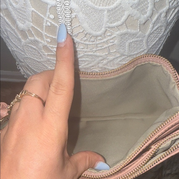 Valentina Genuine Leather Pink and Brown Crossbody Bag - Picture 6 of 10